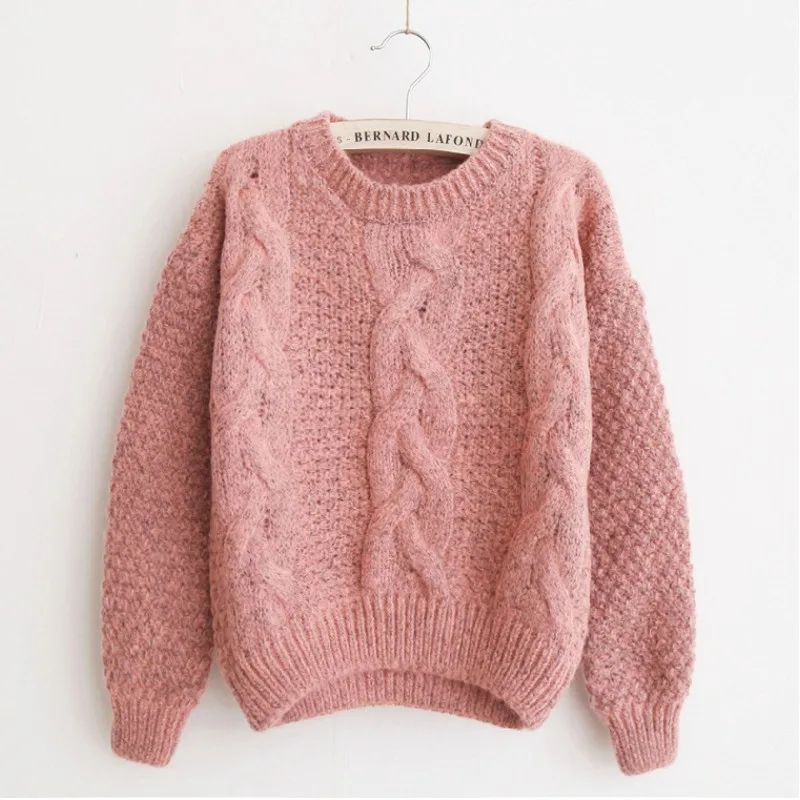 

New Pullovers Cashmere Sweater Knitted O-Neck Sweater Women 8SW021