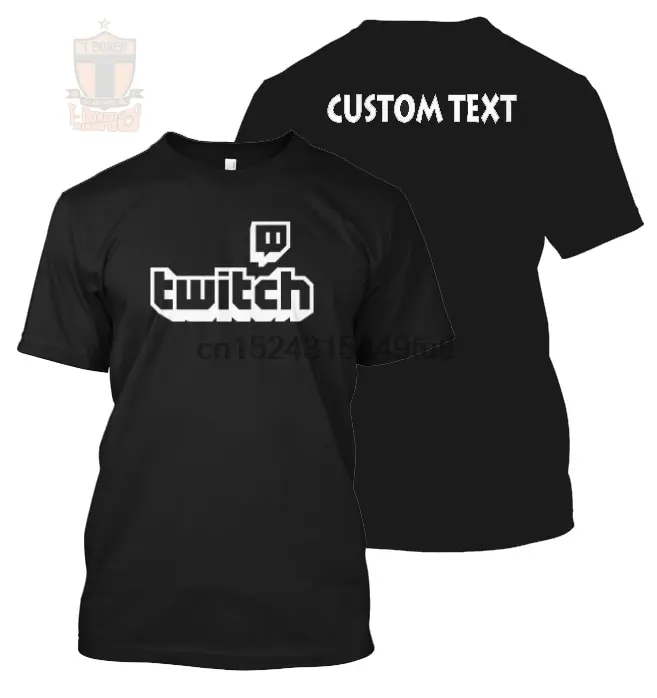

New Twitch Channel Custom Printed with Text back Personalized TeeT-ShirtShirt
