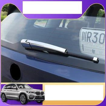 

lsrtw2017 abs car rear window wiper chrome trims for bmw x3 2018 2019 2020 g01
