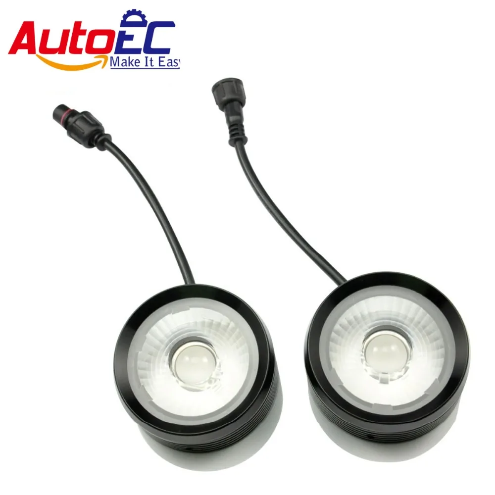

AutoEC LED Strobe 2*10 20W Eagle Angel Cow Eyes DRL Warning light with lens blue&red strobe flash wholesale #LM24