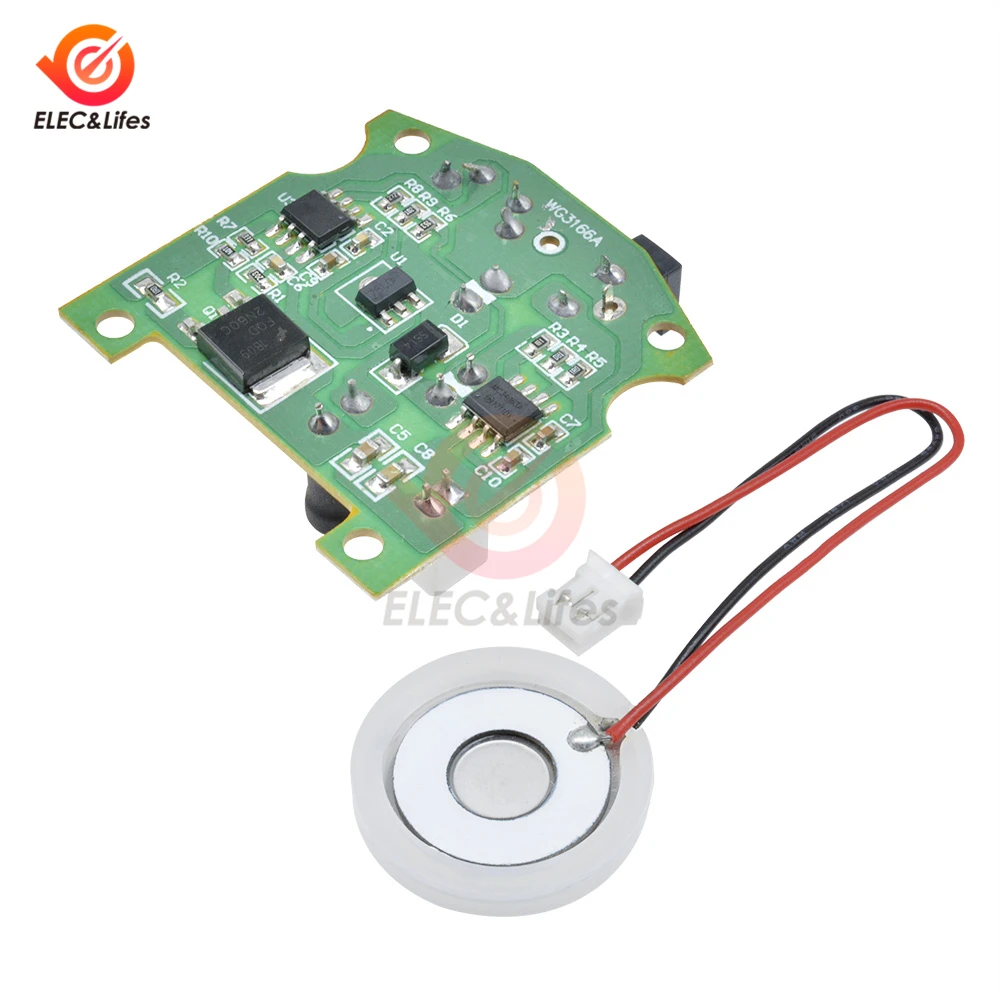 

D20mm 113KHz Ultrasonic Mist Maker Ceramic Humidifier Atomizing Sensor Atomizer Humidifier 3.7-12V PCB Board Plate Accessories