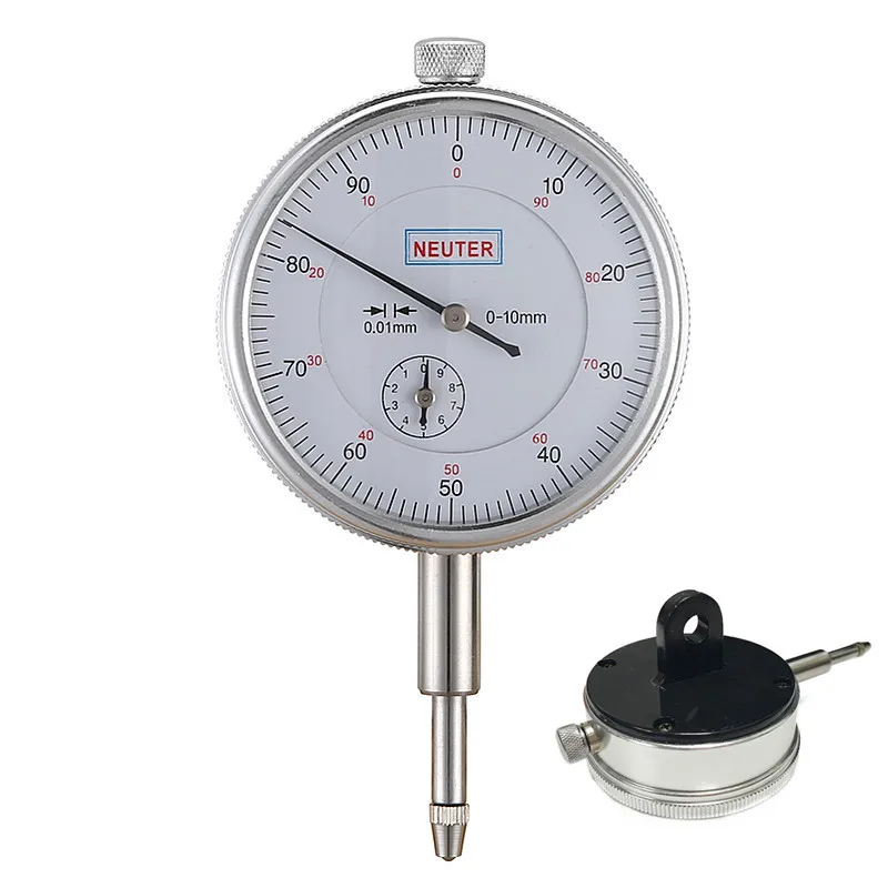 

FJS 0-10/0.01mm Dial Indicator With Lug Back Precision Measurement Gauge Micrometer Measuring Tools