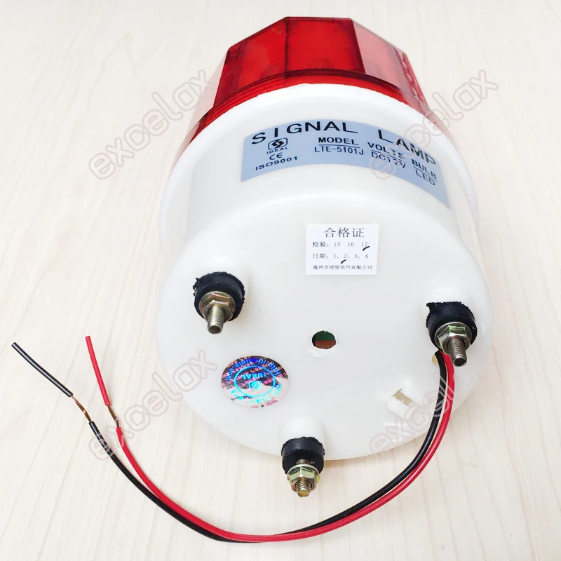 Stroboscope Rotatif LED Industriel - 120 DB - Alarme Sonore & Visuelle - IP54 - Pour Intérieur/extérieur