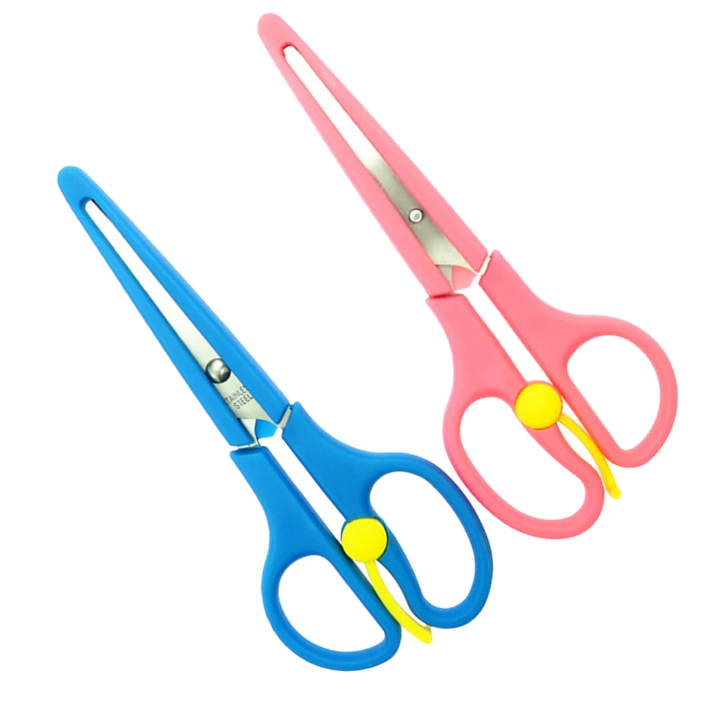   2Pcs Stainless Steel Dressmaking Scissors Sewing Fabric Cutter with Protector for School Students Art Supplies