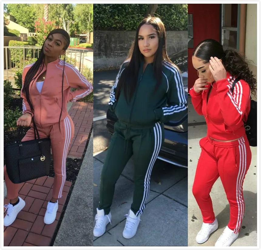 

New Women Sportswear Casual Long Sleeve Gym Clothing Autumn Tracksuit Women Yoga Set Fitness Clothing Zipper Sport Clothing