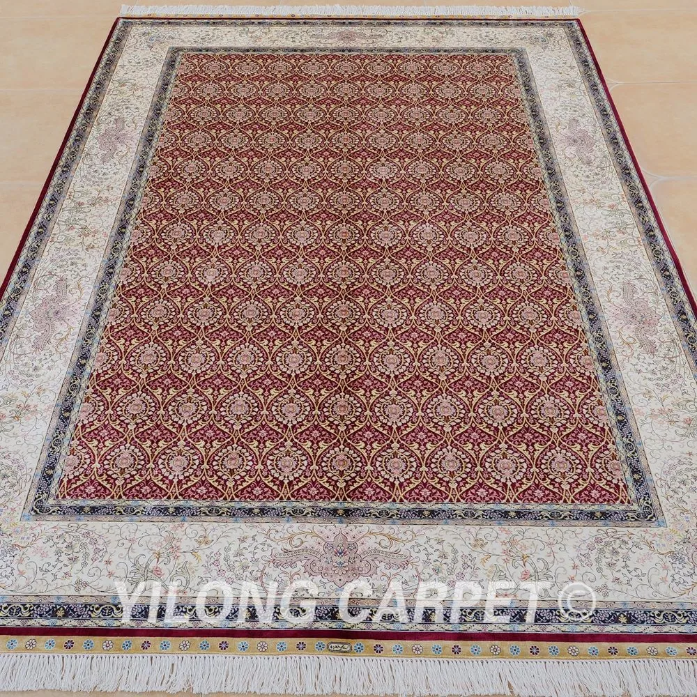 Yilong 6'x9 Хереке ковер ручной работы прямоугольник vantage красный ковры ручной работы для продажи(0704