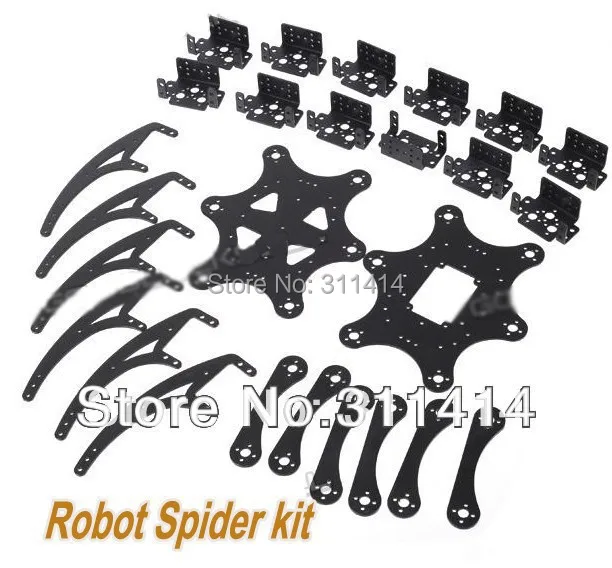1 Набор 18 DOF алюминиевый Hexapod Spider Six 3DOF комплект рамок робота с шариковым