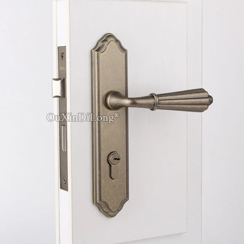  High Quality European Mute Mortise Door Lock Set Interior Entry Silent Door Lever Lock for Living R - 33036907891