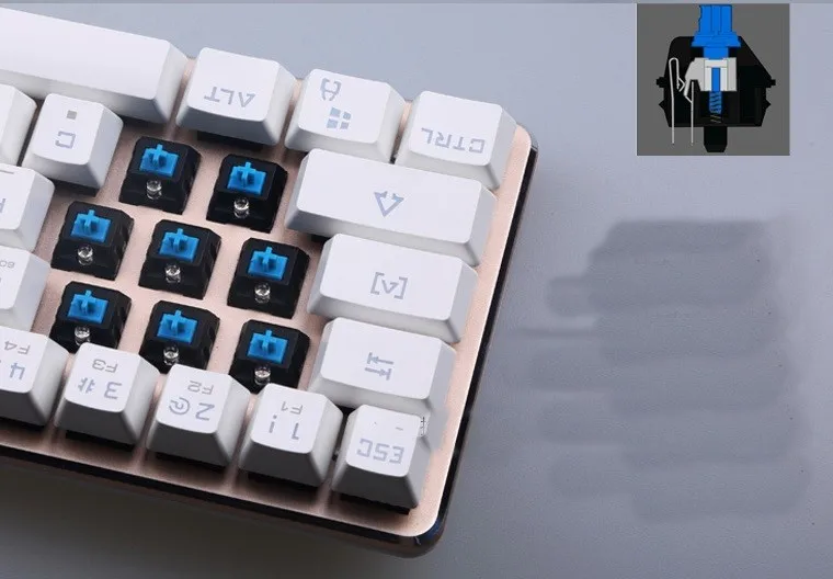 Новая распродажа Magicforce Smart 68 ключ с подсветкой USB Проводная Механическая игровая клавиатура, съемные кабели Cherry MX коричневый/синий переключатели