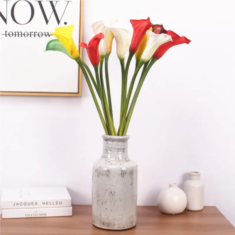 63 см искусственные цветы полиуретан с эффектом реального прикосновения calla lily