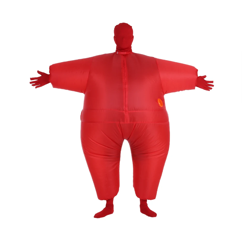 K354 Inflatable Fat Masked Suit Fan Operated Cosplay Party Funny Costume Blow Up 