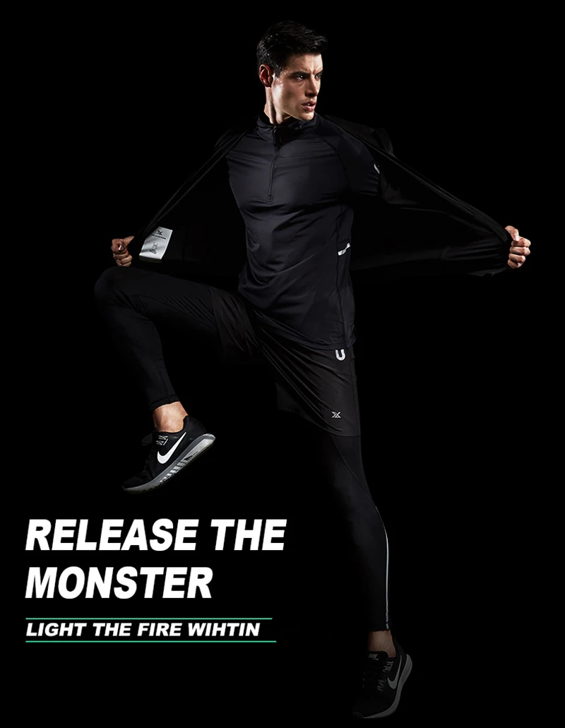 Vansydical спортивные костюмы Для Мужчин's Фитнес комплект для бега Спортивная быстросохнущая Баскетбол для бега спортивная одежда XXXL 3/5 шт