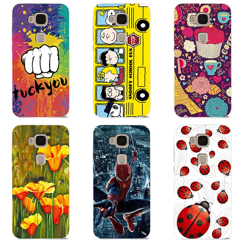 hard Plastic phone case cover For Huawei G8 / G7Plus RIO L01 L02 shell Colorful printing Painted Flower |