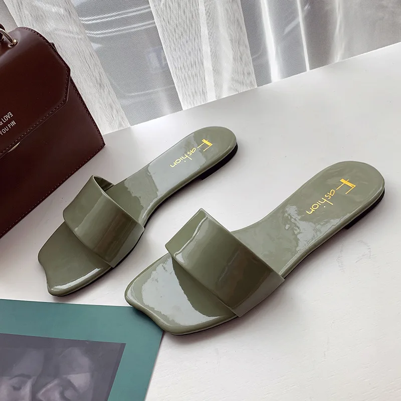 

Sandals and slippers 2019 new summer outdoor flip flops flat-bottom fashion candy color shoes zapatos de mujer