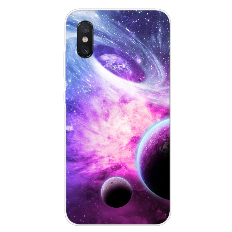Силиконовый чехол для Xiaomi Mi 8 Pro мягкая задняя крышка с художественным принтом 8Pro