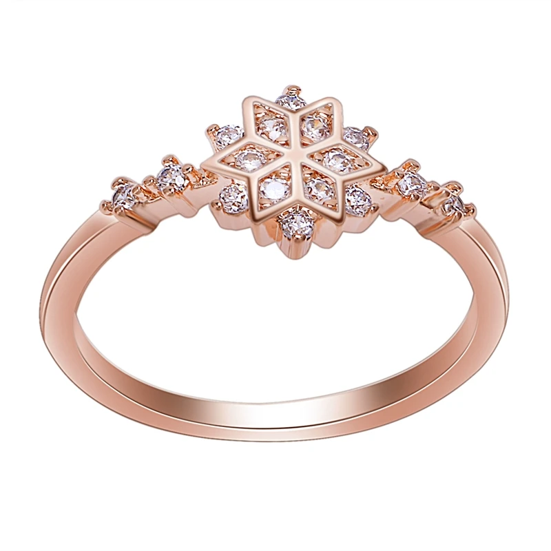 

Cute Women'S Snowflake Rings Female Chic Dainty Rings Delicate Rings Wedding Jewelry R4
