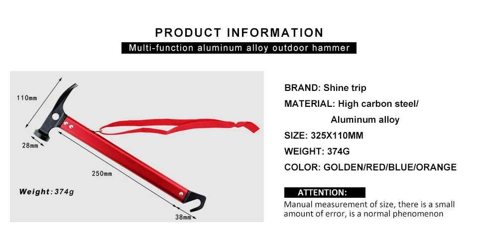 This lightweight multi-purpose hammer is an essential piece of gear for any aspiring mountaineer! Whether you’re setting pitons, driving tent stakes, or showing off your hammer-swinging skills, this hammer is sure to help you tackle any alpine adventure like a pro!