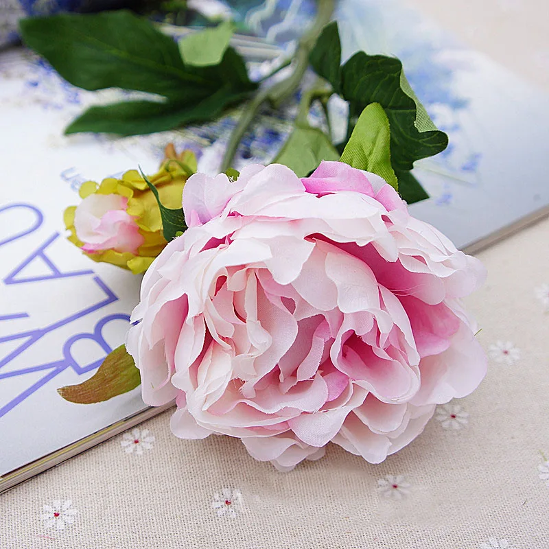 light purple peony artificial flower silk wedding decoration 