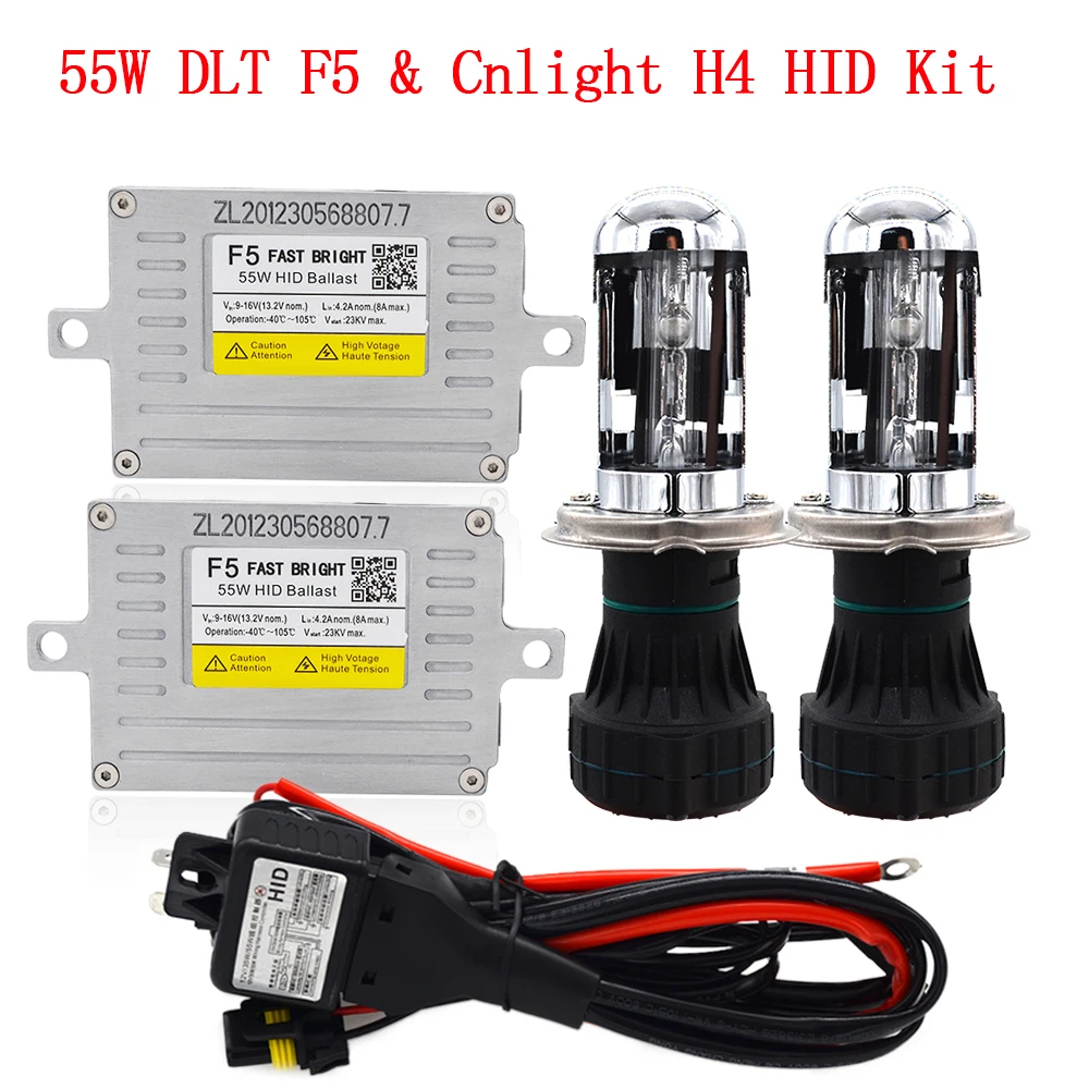 55W DLT F5T Cnlight H4 HID Kit