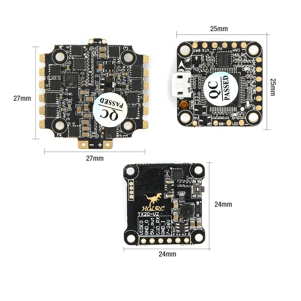 HGLRC XJB F428 TX20.v2 F4 полета Controller FC 33A blheli_s ESC tx20.v2 VTX Радиоуправляемый Дрон Полет