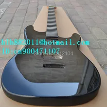 Новая полуфабрикатная электрогитара в черном цвете с корпусом из красного дерева и грифом из черного дерева+ пенопласта+ F-1776