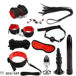 Секс-эротические игрушки для женщин наручники для секса зажимы для сосков кнут рот кляп секс-маска хвост анальный маска раба игры БДСМ