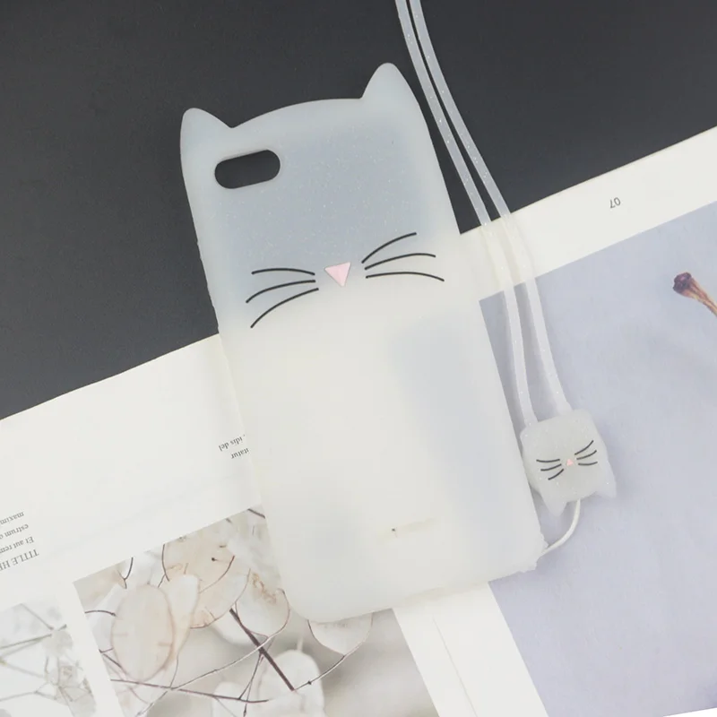 Милый силиконовый чехол с 3D рисунком для Xiaomi Redmi 6A, чехол s, Япония, блестящая борода, кошка, кошечка с милыми ушками, чехол для телефона 6 Pro Redmi6 6Pro