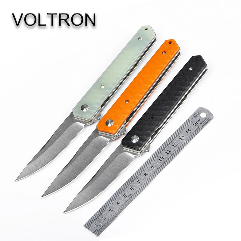 Купить Японский Тактический Ножи механический ручной инструмент Охота Ножи для шашлыков Нержавеющая nbsp;сталь лезвие G10 Кемпинг Складной нож Ножи