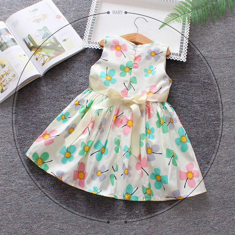 High Quality 2019 Baby Girl Summer Dress Sleeveless Floral Printed