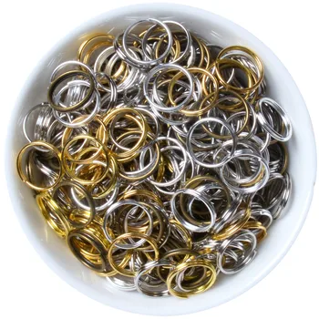 

New Arrival 4mm 5mm 6mm 8mm 10mm 200pcs/lot Mixed Plated Alloy Double Loops Open Jump Rings&Split Rings DIY Jewelry Findings