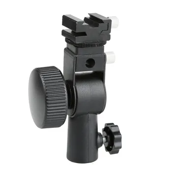 

Godox D Type Flash Hot Shoe Umbrella Holder Swivel 1/4"Screw Bracket Mount Light Stand for DSLR