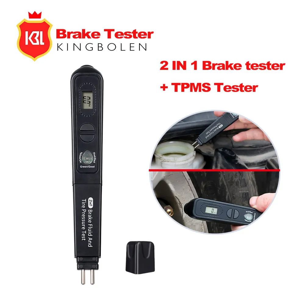 

New Arrival Brake Fluid Liquid Tester Pen Mini TPMS Brake Tester Pen 2in1 Universal Detector Car OBD2 Diagnostic For DOT3/DOT4