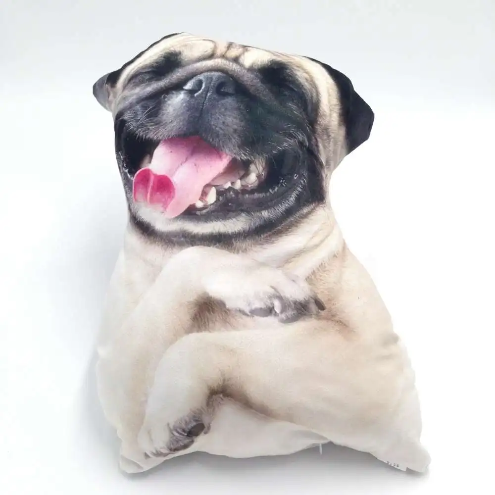 3D Dog Tiger Stuffed Bed Pillow Plush Toy For Children