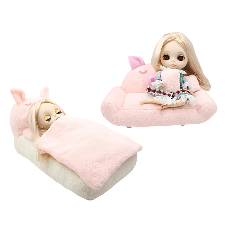 Doub K 1/6 кукольный домик мебель игрушка kawaii мягкая имитация мини розовая кровать диван спальня ролевые игры игрушки для девочек детские куклы