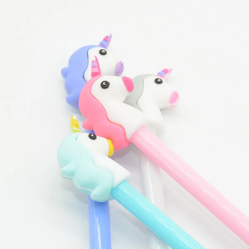 36 шт./компл. гелевая ручка Единорог lapices Kawai caneta Cartoon canetas boligrafo Канцтовары Школьные Инструменты ручки stylo cute papeleria