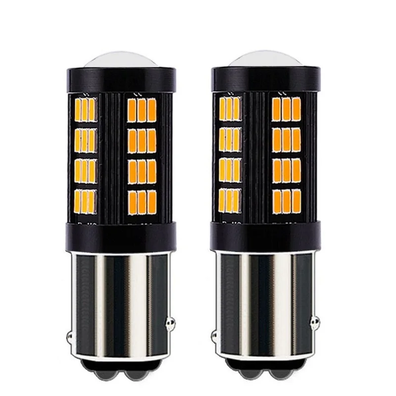 

2PCS 1157 P21/5W BAY15D 1200LM Super Bright LED Car Turn Signal Brake Light Tail Lamp Auto Rear Fog Bulb White Red Yellow Amber
