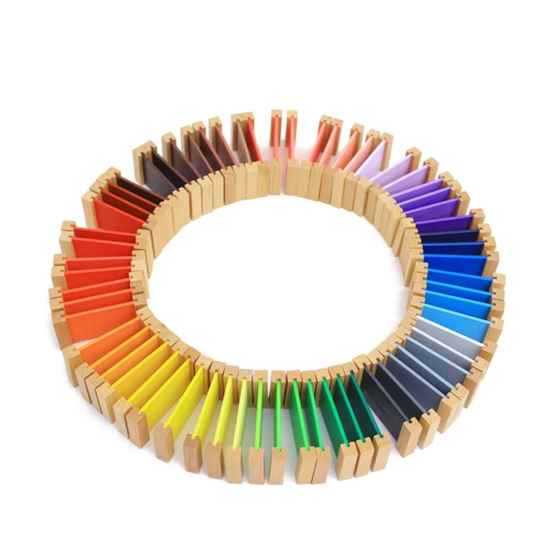 Montessori Sensorial Material Learning Color Tablet Box 1/2/3 Wood Preschool Training Kids Puzzle Educational Toys For Children