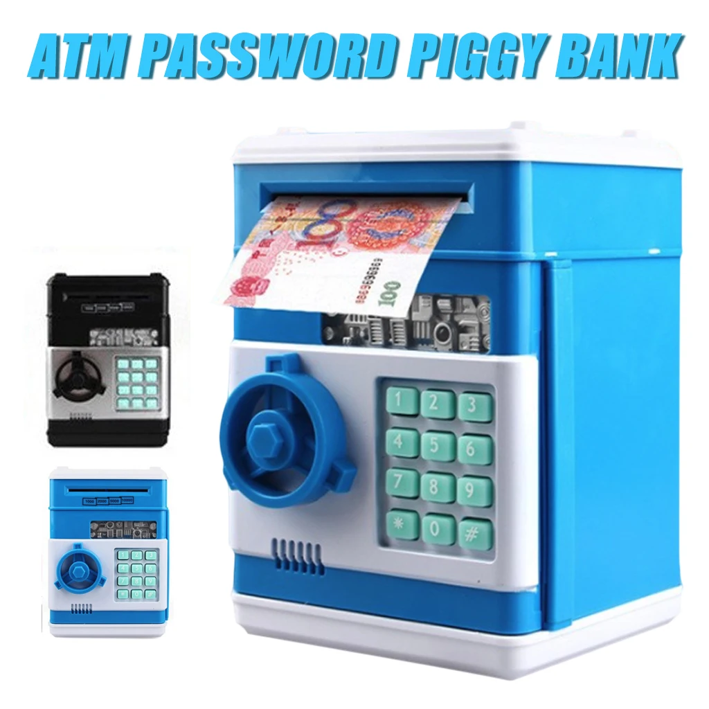 

Electronic Piggy Bank Safe Money Box tirelire for Children Digital Coins Cash Saving Safe Deposit ATM Machine Birthday Gift Kids