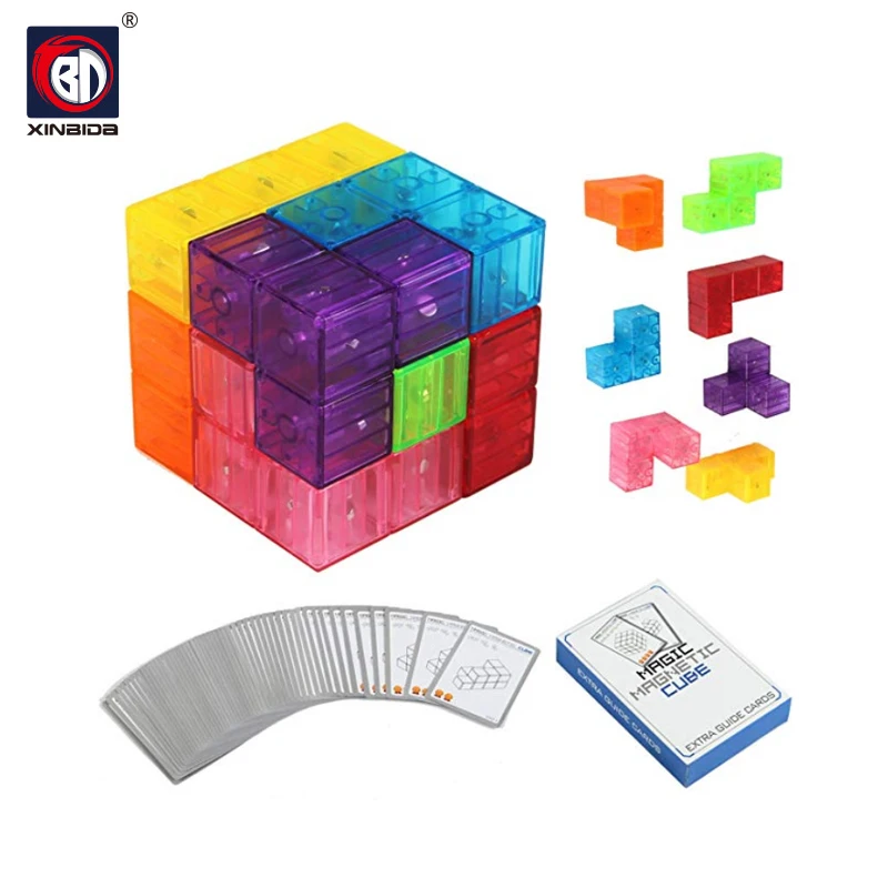 Puzzle Cube Magnétique ABS 3x3x3, Blocs De Construction, Anti