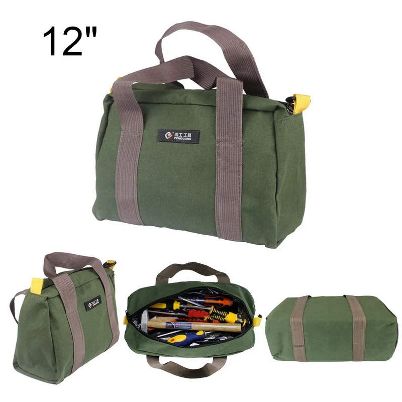 

Multi-function Canvas Waterproof Hand Tool Storage Carry Bags Toolkit Wrenches Pliers Metal Hardware Parts Organizer Pouch