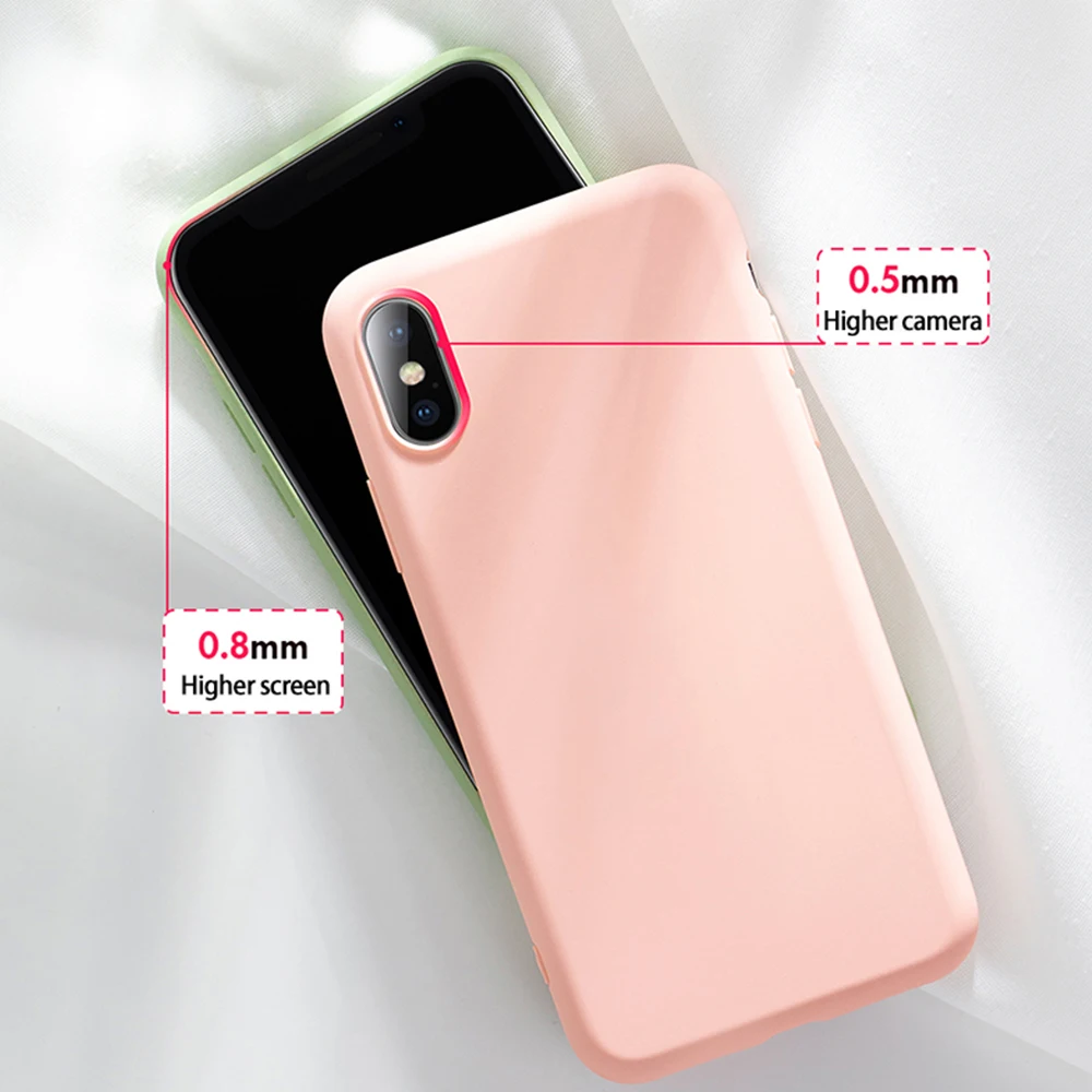 Оригинальный силиконовый чехол для телефона с жидкостью iPhone 6 6S 7 8 Plus 5 5S SE мягкий X