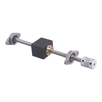 

3D Printer Guide Rail Parts-T8 Lead Screw 20/25/30/35/40/45/50cm horizontal 2mm Lead Screw Rod KP08 Bracket /Coupler/Nut Seat