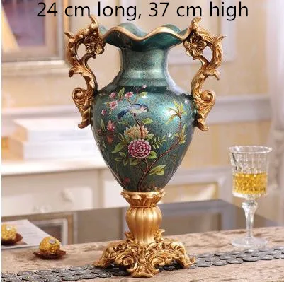 Креативная Европейская Ретро Смола большая ваза, цветочные украшения, Креативные украшения для домашнего стола