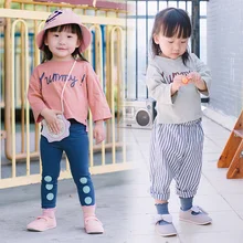 

Girls Letter Print Casual T-shirt Spring Children Clothing Toddler Girls Soft Cotton Tee Shirt Kids Round Collar Long Sleeve Top