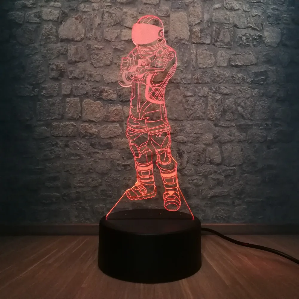 Новинка игра PUBG TPS Прохладный битва Royale Темный Voyager 3D Ночной светильник RGB светильник ing многоцветный настольная лампа подарок на праздник игрушки для мальчиков