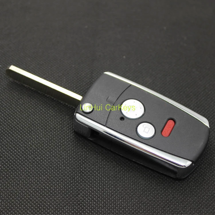 PINECONE for Honda 2 1Buttons Uncut Blade Modified Remote Blank Keys ABS Shell Brass Blade 1