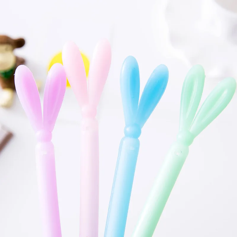 

1 Pcs Creative Cute Kawaii Cartoon Rabbit Ear Styling Gel Pen Jelly Color Writing Signature Pens School Office Stationery