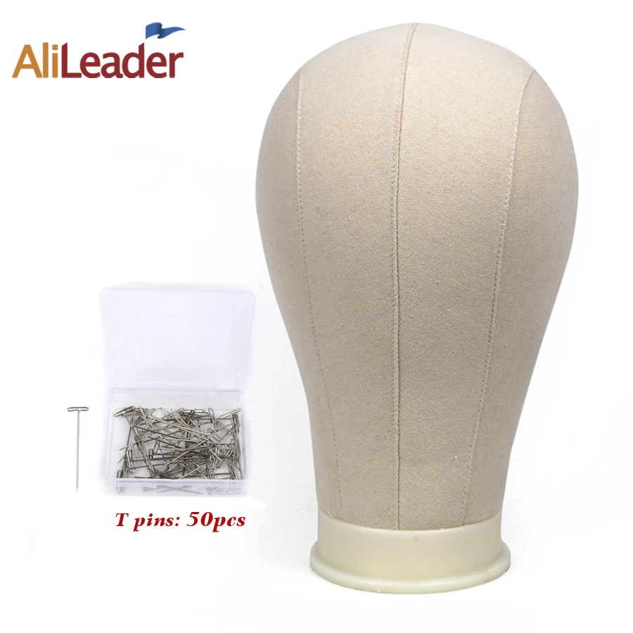 

Alileader Training Mannequin Head Canvas Block Head For Hair Extension Lace Wigs Making Free Gift Wig Stand/150 Pcs T Needle