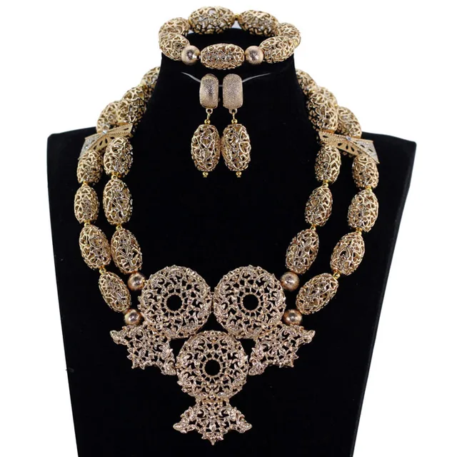 Splendid Red African Beads Jewelry Set 