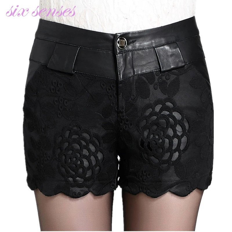 Buy Fashion women shorts spring and autumn sexy PU